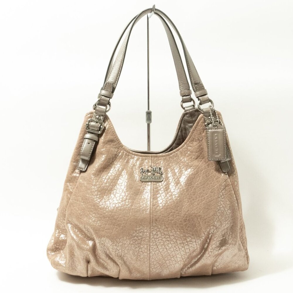 Euc Coach Madison Gold Metallic Hobo Shoulder Bag